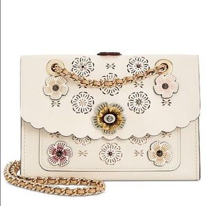 COACH Parker Small Shoulder Bag w/ Cutout Tea Rose